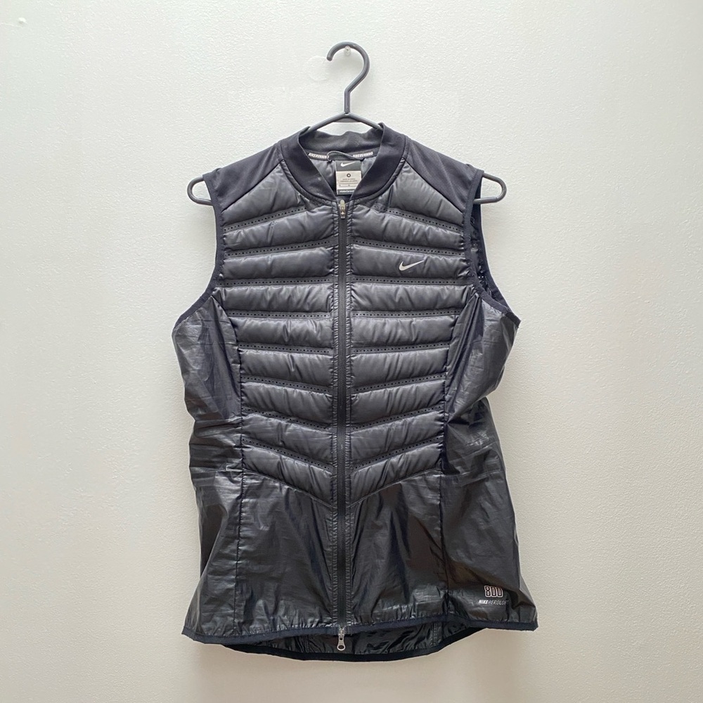 Nike - Aeroloft 800 Black Goose Down Puffer Black Running Vest